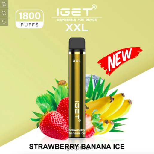 IGET bar sale xxl - 1800 inhalaciones JNZBV603 hielo de fresa y plátano