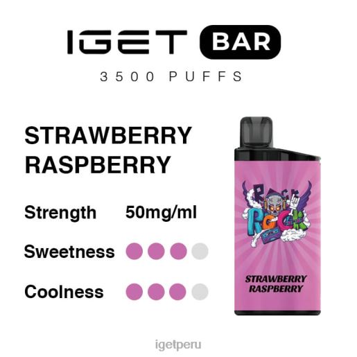 barra IGET vape shop 3500 inhalaciones JNZBV273 frambuesa fresa