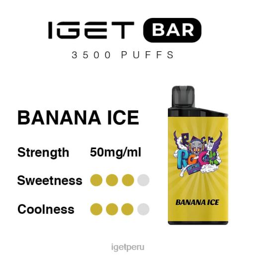 barra IGET vape Nederland 3500 inhalaciones JNZBV282 hielo de plátano