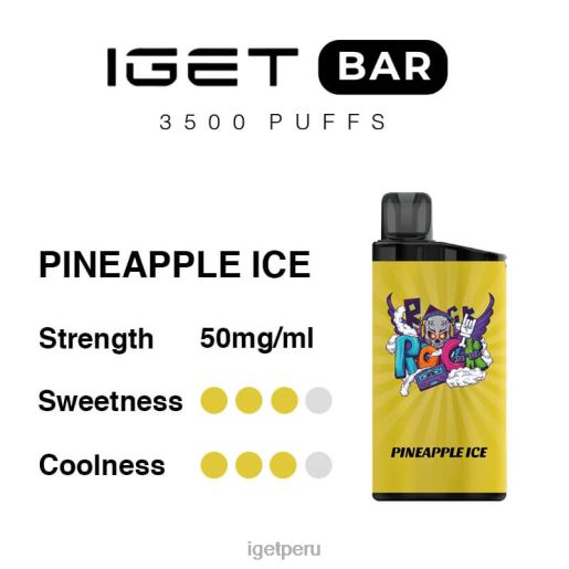 barra IGET vape Amsterdam 3500 inhalaciones JNZBV284 hielo de piña