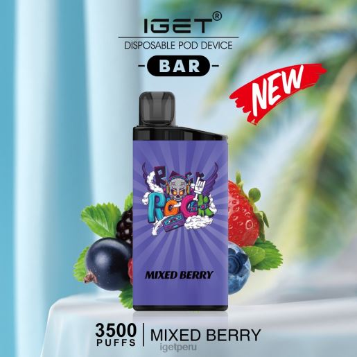 barra IGET vape shop - 3500 inhalaciones JNZBV487 mezcla de baya