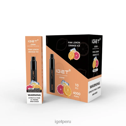 Iget Legend 4000 bocanadas. JNZBV321 hielo de naranja limón rosa
