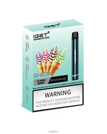 3 x IGET vape shop shion JNZBV13 estallido de sabor