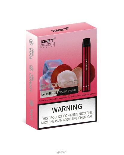 3 x IGET vape sale shion JNZBV18 hielo de lichi