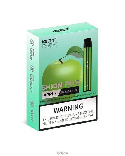 3 x IGET vape shion JNZBV1 manzana