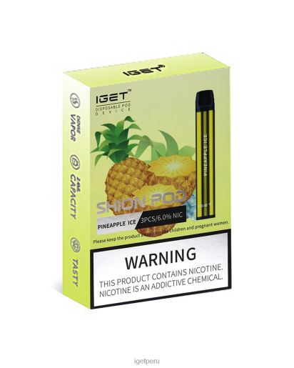 3 x IGET vape Amsterdam shion JNZBV24 hielo de piña