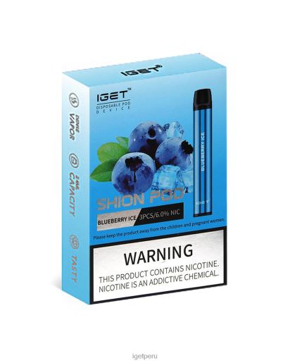 3 x IGET vape online shion JNZBV4 hielo de arándanos